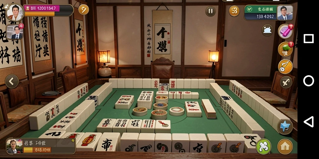 Screenshot gameplay 8II menampilkan aksi Mahjong yang mendebarkan.