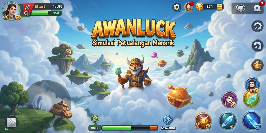 Tampilan gameplay AWANLUCK yang menakjubkan dan imersif.