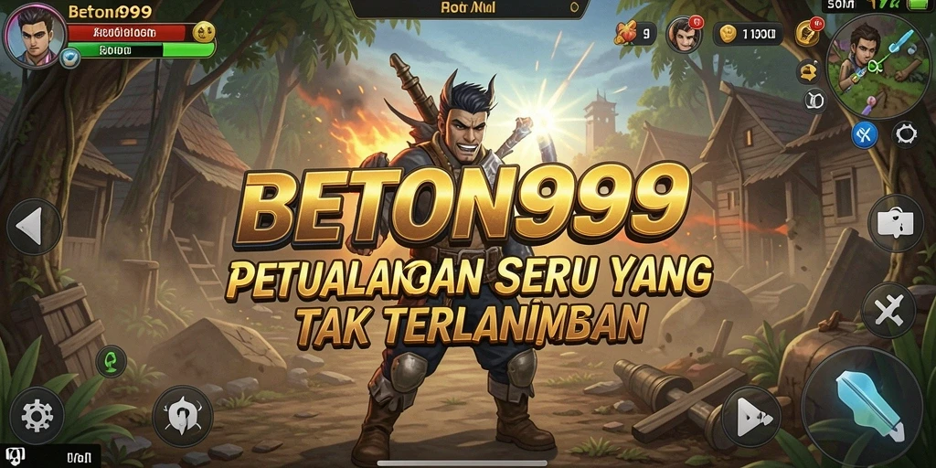 Tampilan gameplay BETON999 yang penuh aksi dalam dunia petualangan.