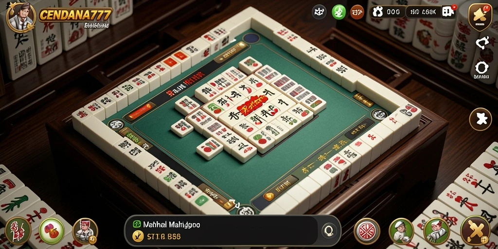 Tampilan gameplay Mahjong yang menarik dan interaktif di CENDANA777.