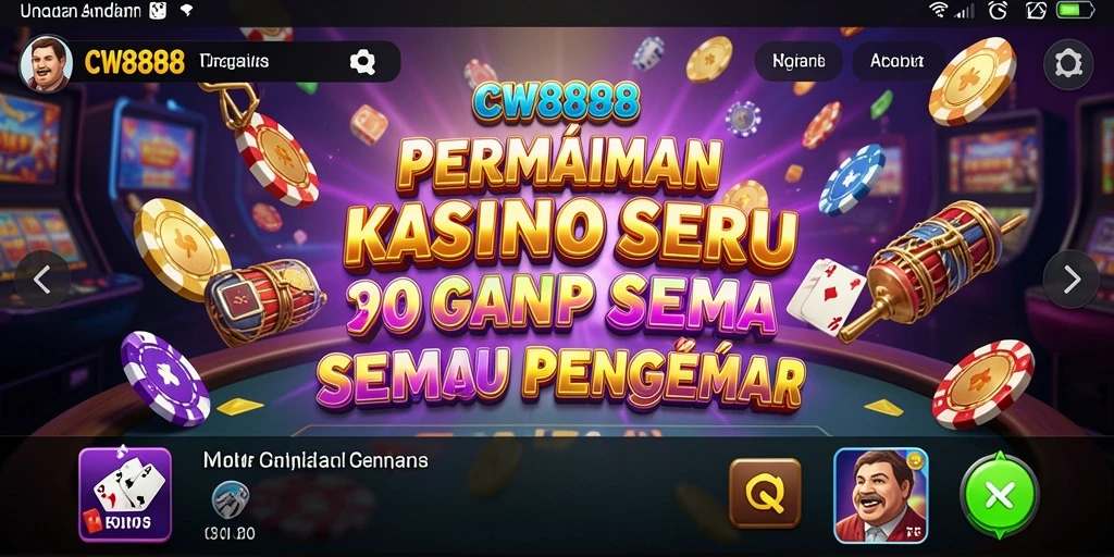 Screenshot CW8888 menunjukkan gameplay Kasino yang mendebarkan dan menarik.
