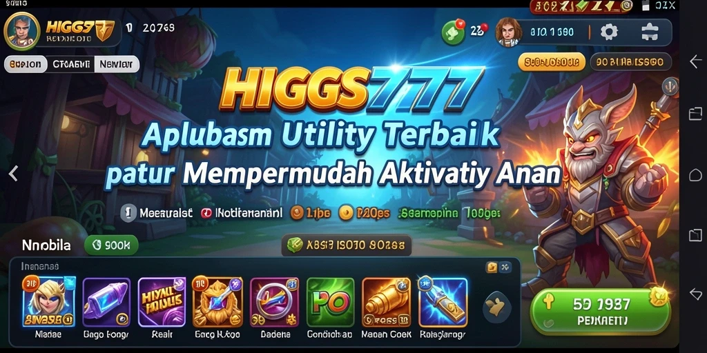 Tampilan aplikasi HIGGS777 yang modern dan intuitif.