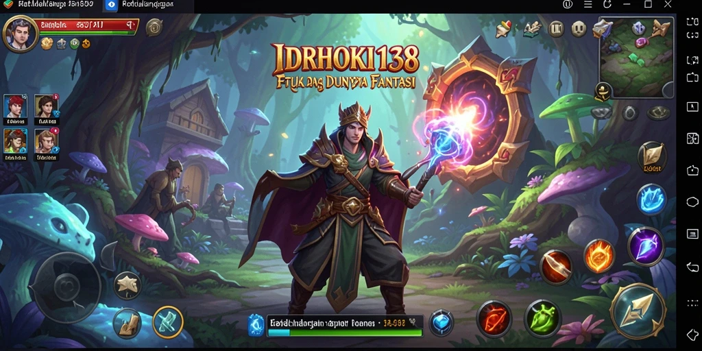 Screenshot gameplay RPG IDRHOKI138 yang menampilkan aksi pertarungan seru.