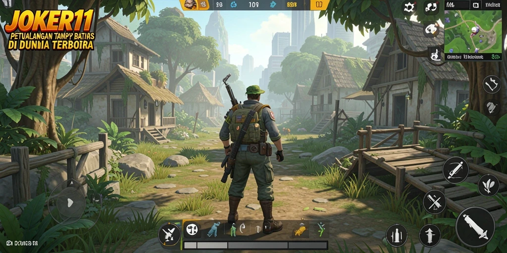 Gameplay JOKER11 yang penuh petualangan dalam dunia terbuka.