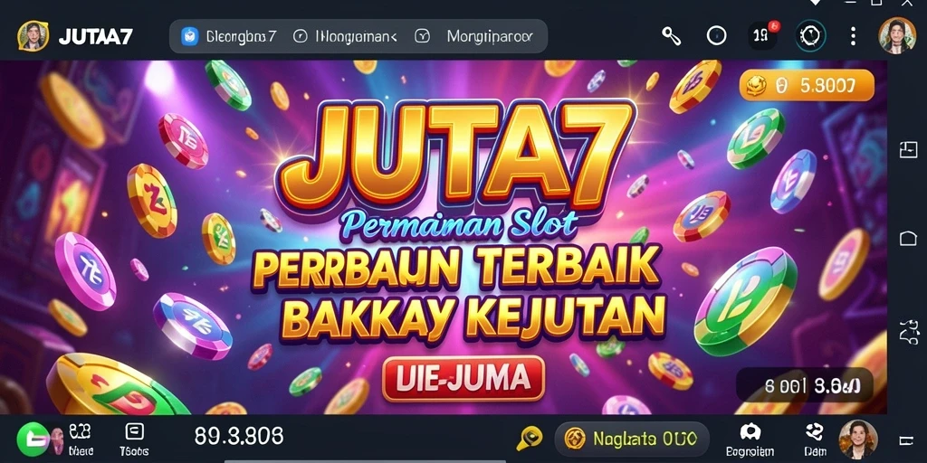 Screenshot utama JUTA7 menampilkan gameplay Slot yang seru dan interaktif.