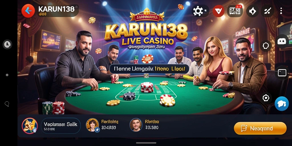 Tampilan seru dari gameplay Live Casino di KARUN138