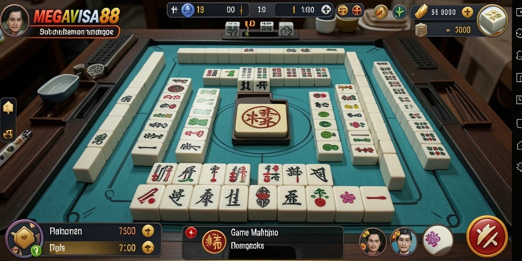 Tampilan gameplay MEGAVISA88 yang memukau dalam permainan Mahjong.