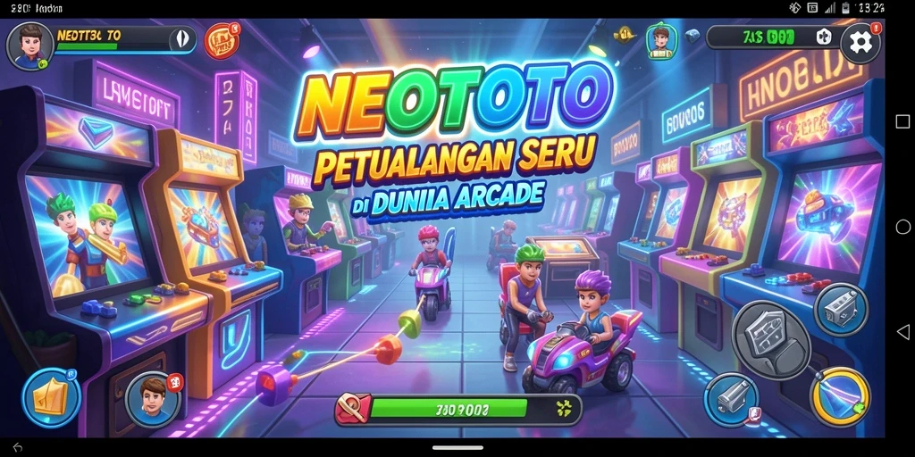 Screenshot menunjukkan keseruan gameplay NEOTOTO saat melewati rintangan.