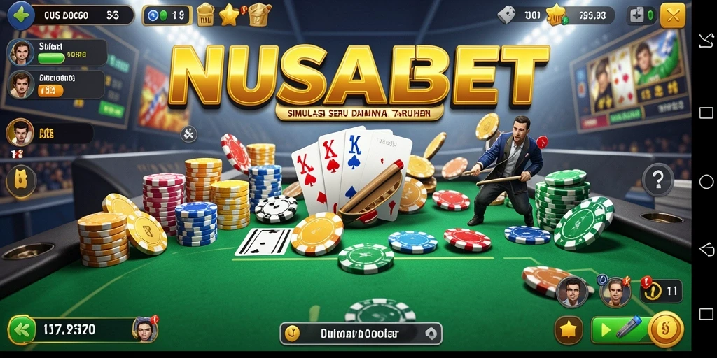 Screenshot gameplay NUSABET menampilkan momen seru taruhan.
