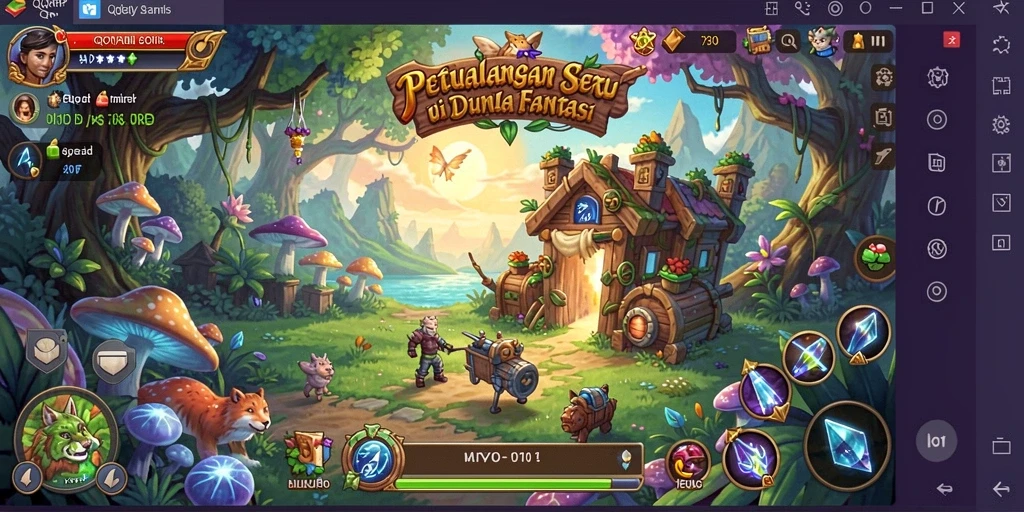 Screenshot gameplay QQRP menampilkan aksi seru dalam petualangan.