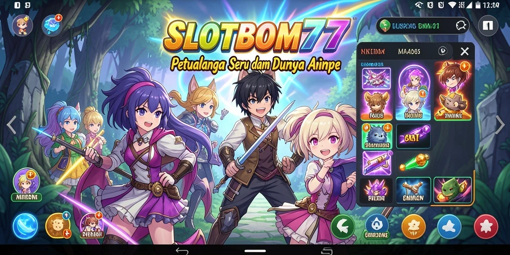 Tampilan gameplay menakjubkan dalam dunia anime yang penuh warna.