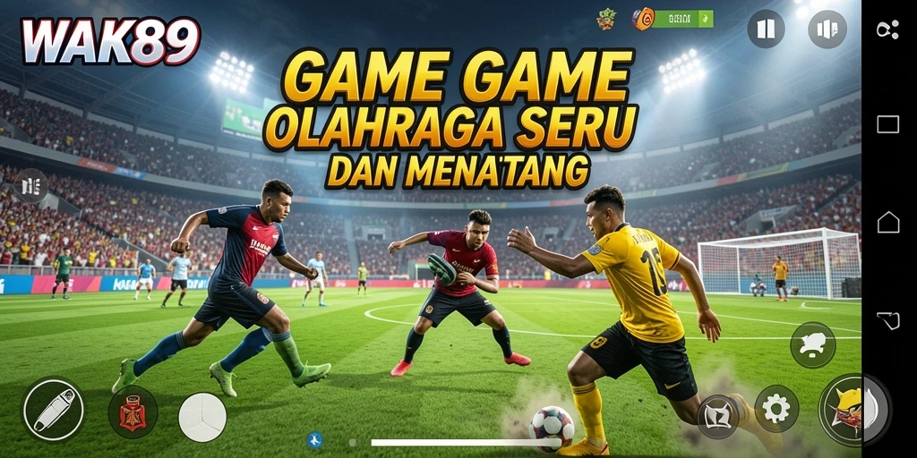 Tampilan seru gameplay WAK89 dengan aksi olahraga yang intens.