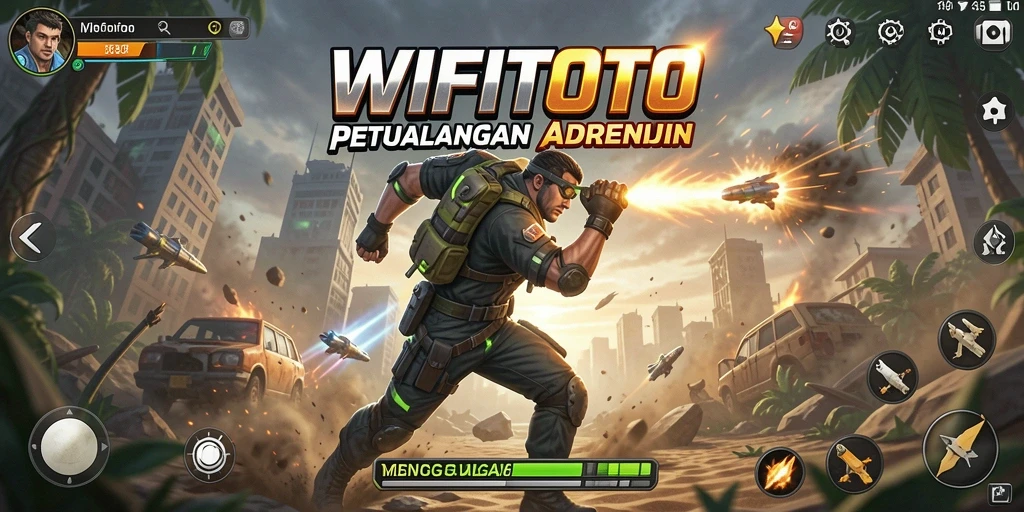Tampilan gameplay intens dari WIFITOTO yang menegangkan.